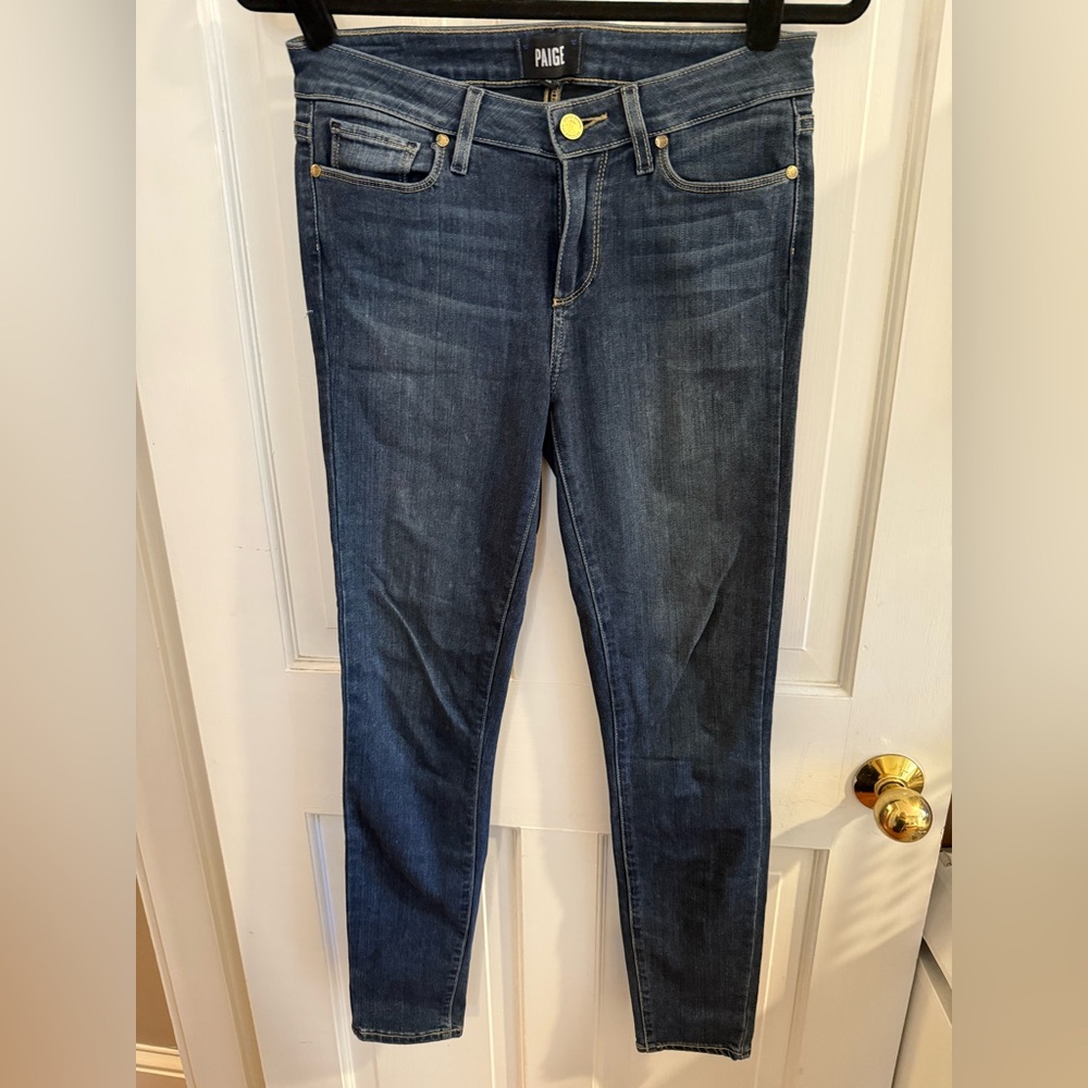 PAIGE Dark Blue Skinny Jeans
